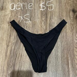 Aerie High Hip Extra Cheeky Black Bikini Bottom